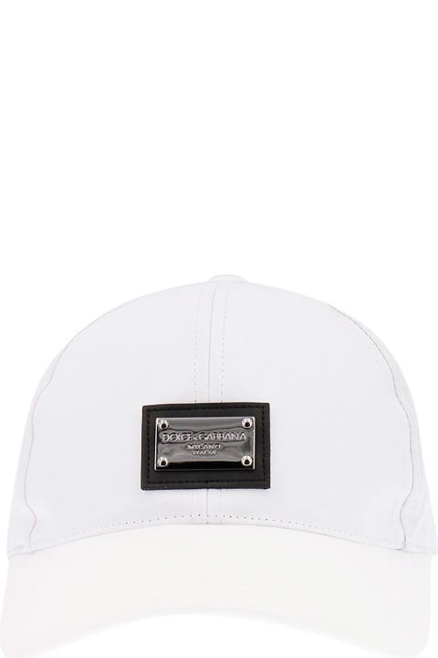 Hats for Men Dolce & Gabbana Logo Plaque Baseball Cap