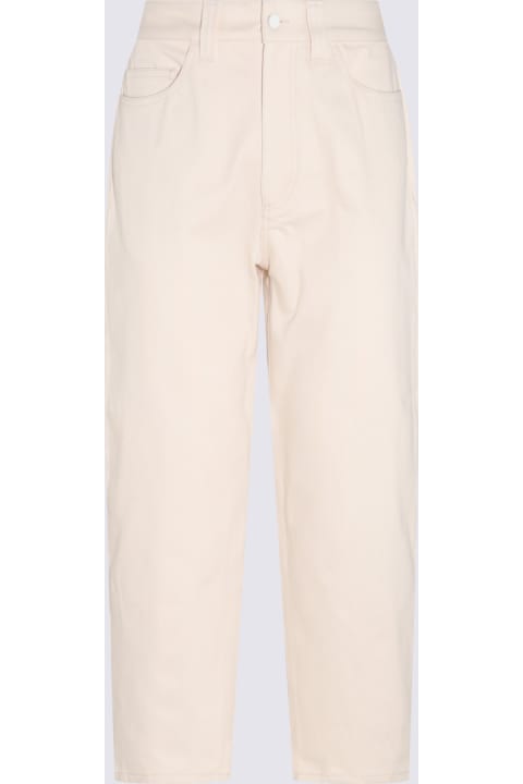Sunnei Pants for Men Sunnei Ecru White Stripes Cotton Pants