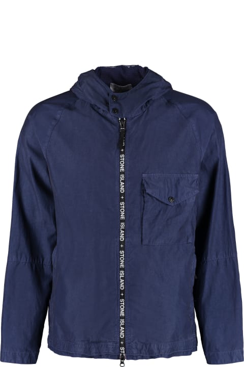 Coats & Jackets for Men Stone Island Technical Fabric Hooded Jacket