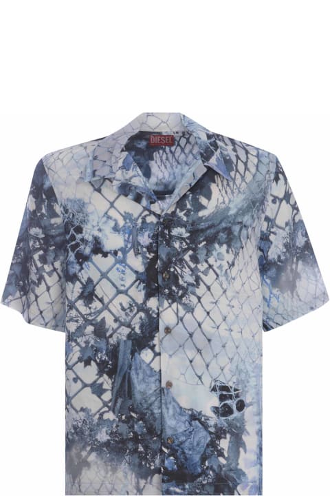 Fashion for Women Diesel S-bristol Abstract Printed Bowling Shirt