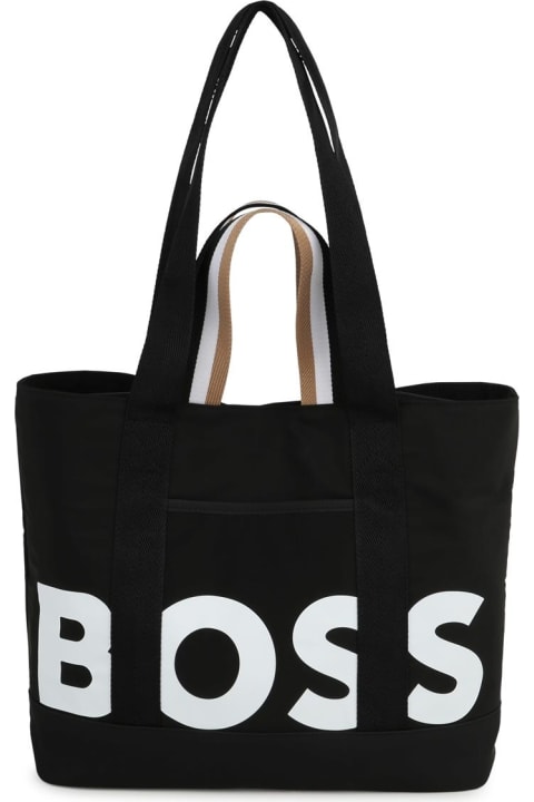 Accessories & Gifts for Baby Boys Hugo Boss Tote Bag With Striped Print And Logo