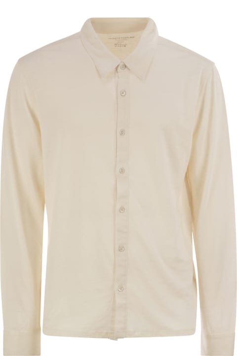 Majestic Filatures Topwear for Men Majestic Filatures Linen Long-sleeved Shirt