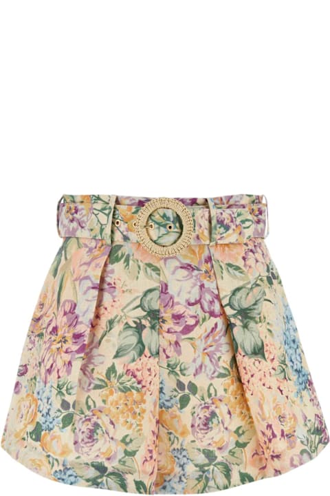 Zimmermann for Women Zimmermann Printed Linen Halliday Shorts