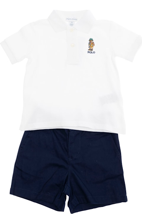 خصم على رُضع بنات Polo Ralph Lauren Multicolor Set With Logo Print On The Front In Cotton Baby