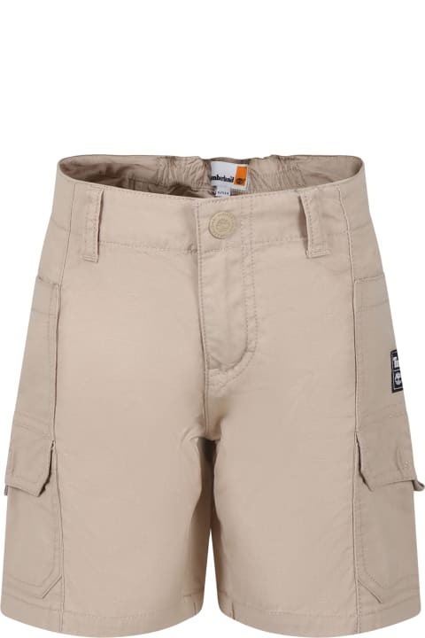 Timberland Kids Timberland Beige Casual Shorts For Boy