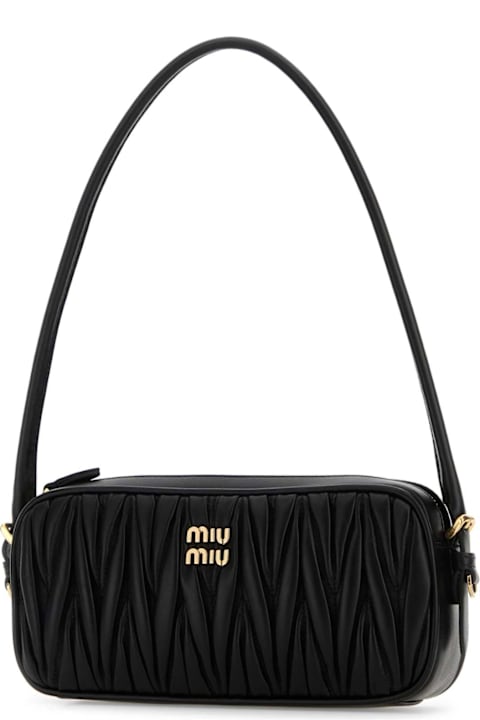 Miu Miu Black Leather Shoulder Bag