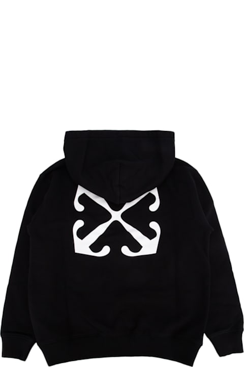 Off-White Sweaters & Sweatshirts for Boys Off-White Off Stamp Plain Hoodie Black White