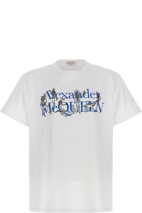 Topwear for Men Alexander McQueen Skull Logo Print T-shirt