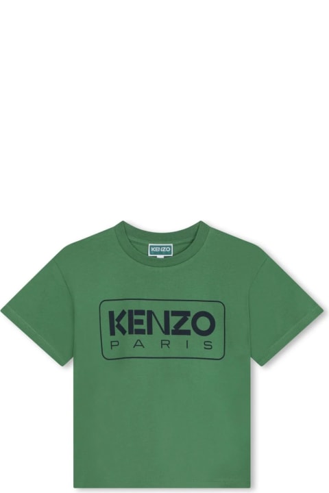 Kenzo Kids T-Shirts & Polo Shirts for Boys Kenzo Kids Kenzo Kids T-shirts And Polos Green