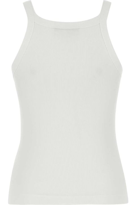 Fendi Topwear for Women Fendi White Stretch Cotton Top