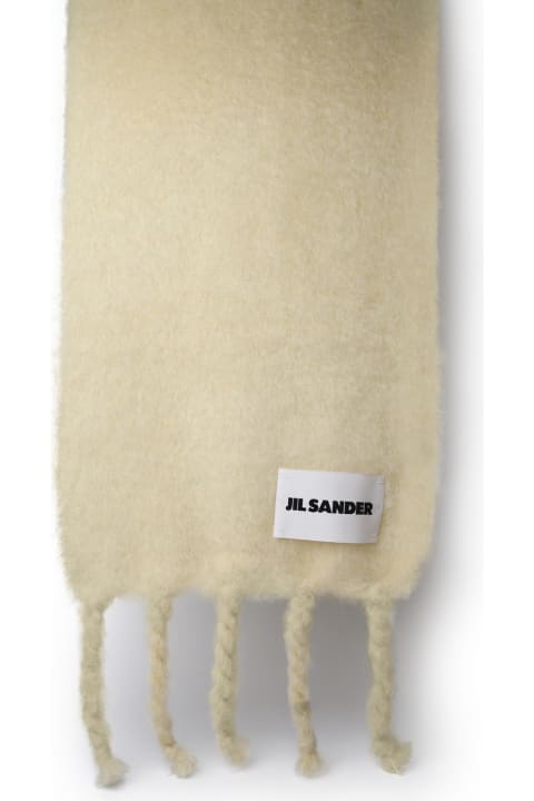 Jil Sander Scarves & Wraps for Women Jil Sander Cream Wool Blend Scarf