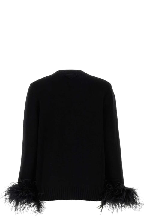 Clothing for Women Prada Black Cashmere Cardigan