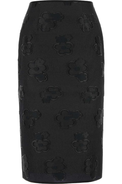 Cecilie Bahnsen for Women Cecilie Bahnsen Black Silk Blend Allegra Skirt