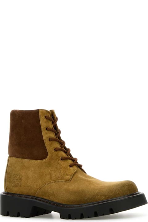 Loewe Shoes for Men Loewe Two-tone Suede Sierra Ankle Boots