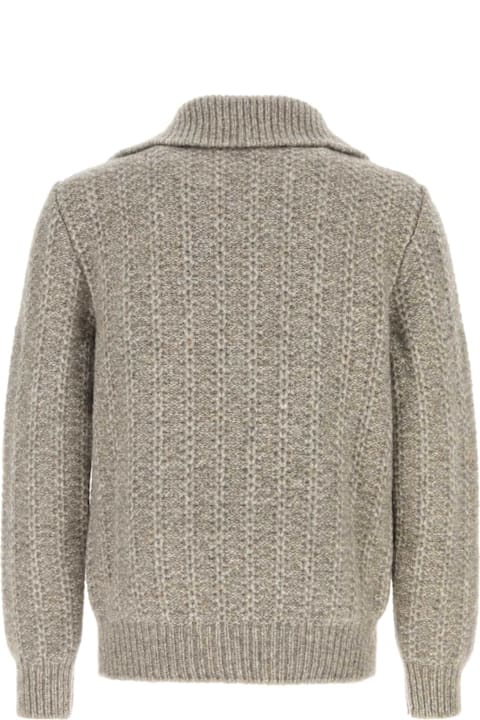 Giorgio Armani for Men Giorgio Armani Grey Alpaca Blend Cardigan