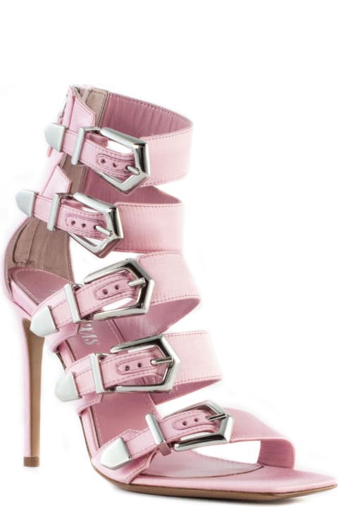 Paris Texas Sandals for Women Paris Texas Pink Satin Ursula Sandal