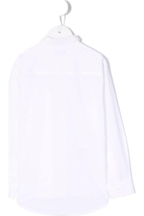 ボーイズ Il Gufoのシャツ Il Gufo White Shirt With Patch Pocket On The Chest In Cotton Boy