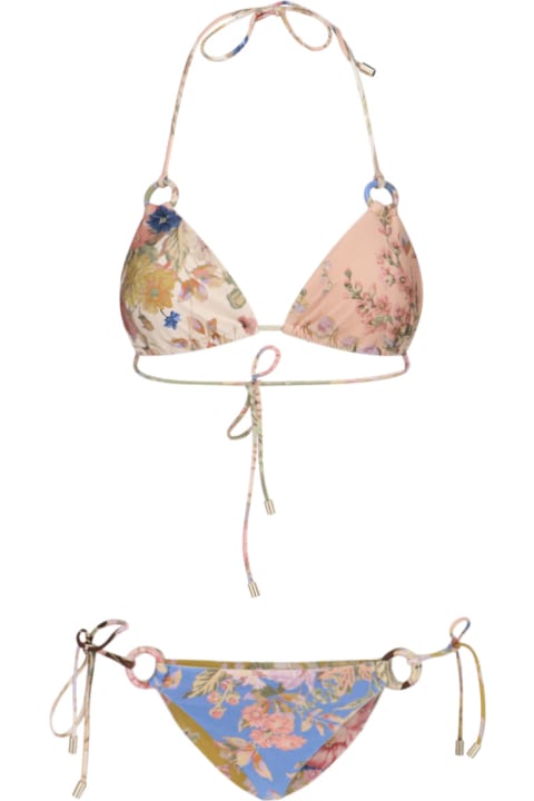 Zimmermann Swimwear for Women Zimmermann 'august Spliced Ring Tie' Bikini Set