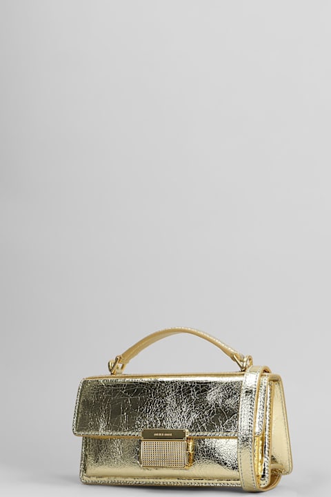 Bags for Women Golden Goose Venezia Small Shoulder Bag In Gold Leather