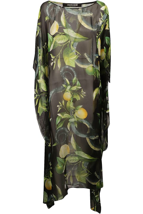 Fashion for Women Roberto Cavalli Lemon Print Loose Fit Long Dress
