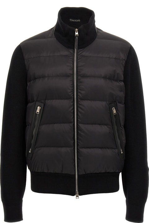 Coats & Jackets for Men Tom Ford Knit Insert Down Jacket