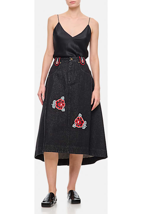 Molly Goddard Clothing for Women Molly Goddard Abi Denim Miid Skirt