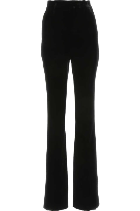 Saint Laurent Clothing for Women Saint Laurent Black Velvet Pant