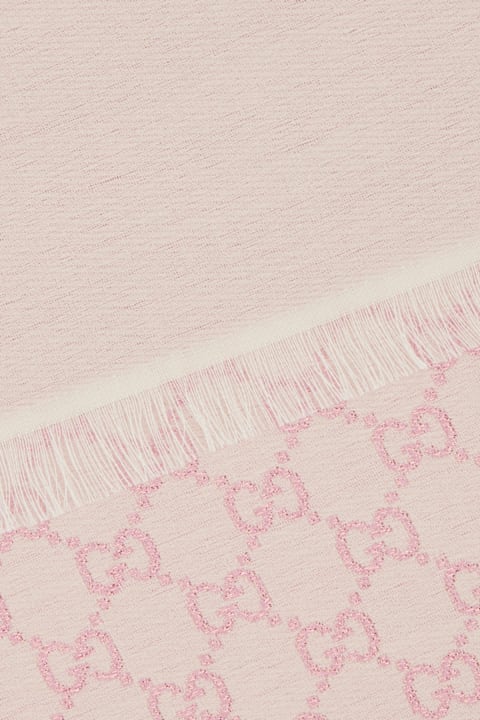 Scarves & Wraps for Women Gucci Embroidered Wool Blend Reversible Scarf