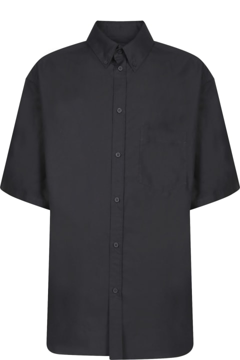 メンズ Balenciagaのウェア Balenciaga Large Fit Poplin Black Shirt