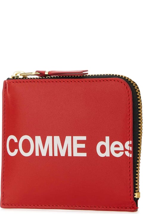 Fashion for Men Comme des Garçons Red Leather Coin Case
