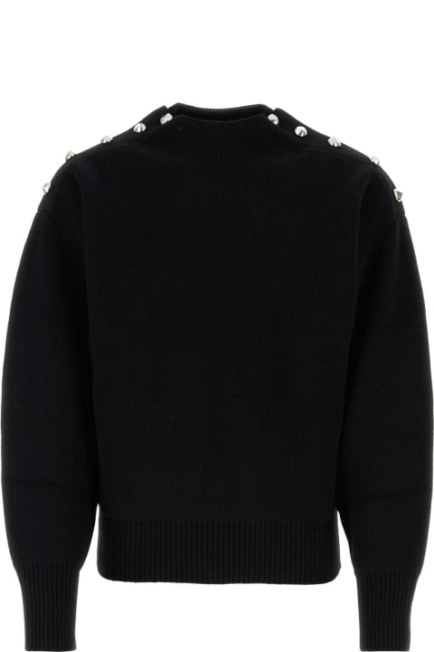 Ferragamo Sweaters for Men Ferragamo Black Wool Blend Sweater
