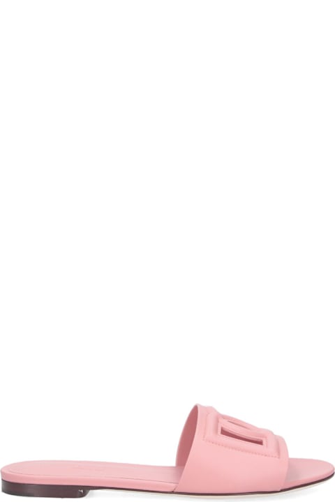 Dolce & Gabbana 'dg' Leather Sandals