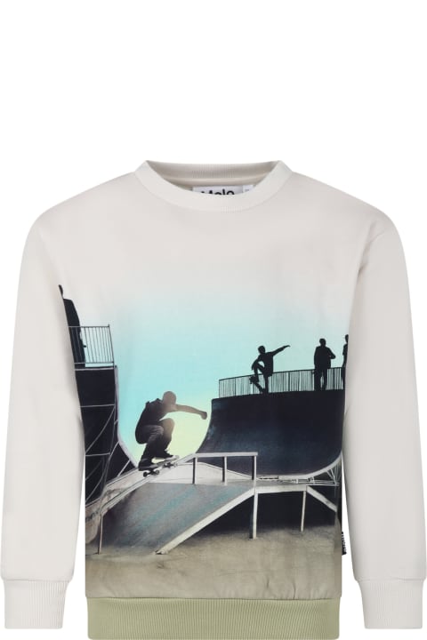 Molo Sweaters & Sweatshirts for Boys Molo Ivory Sweatshirt For Boy