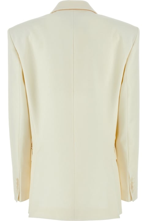 Homeware Magda Butrym Ivory Wool Blend Oversize Blazer