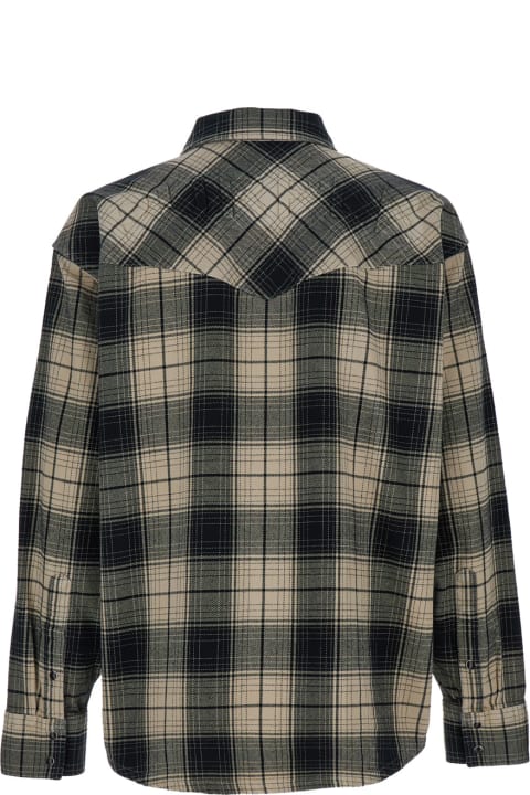 Homeware Purple Brand Multicolor Shirt With Check Motif And Patch Pocket In Cotton Man