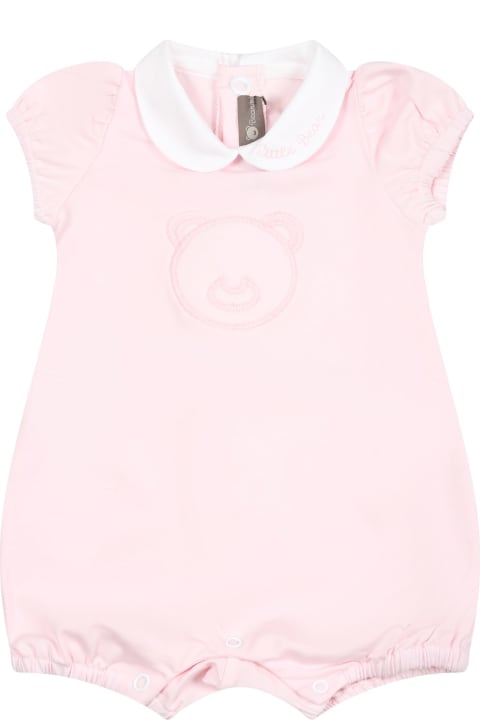 Bodysuits & Sets for Baby Girls Little Bear Pink Romper For Baby Girl With Bear
