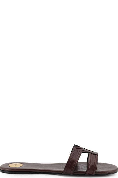 Saint Laurent Mabrouka Leather Sandals