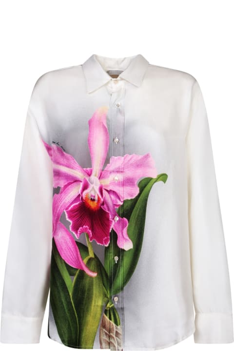 Pierre-Louis Mascia Topwear for Women Pierre-Louis Mascia Aloegot Pink And White Flower Shirt