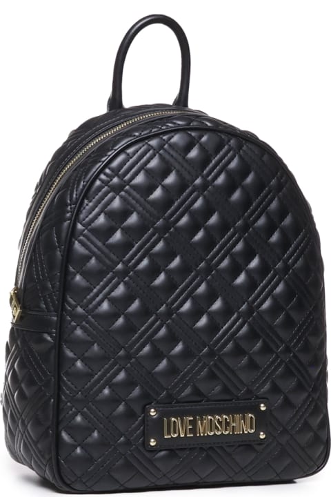 Love Moschino Backpacks for Women Love Moschino Quilted Backpack With Logo