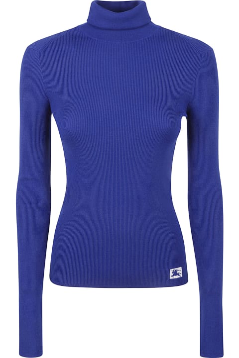 Homeware Burberry Logo Detail Slim Turtleneck Sweater