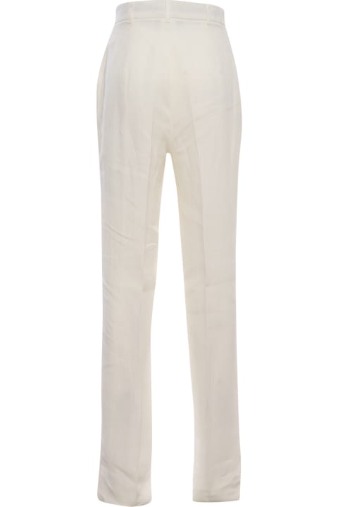 Pants & Shorts for Women Max Mara Studio Alcano White Trousers