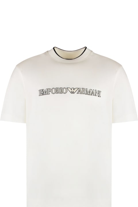 Emporio Armani Men Emporio Armani Blend Cotton Crew-neck T-shirt