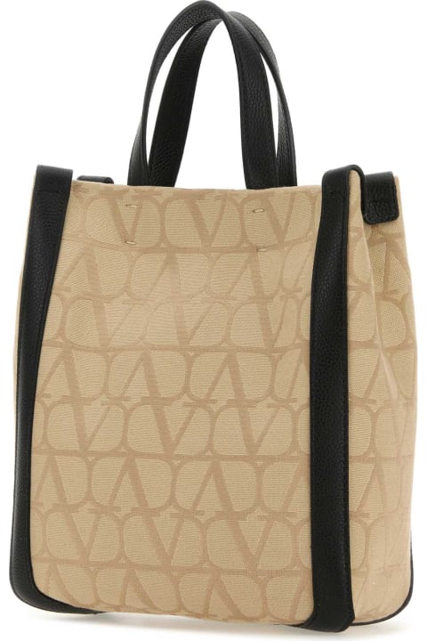 メンズ バッグのセール Valentino Garavani Beige Toile Iconographe Shopping Bag