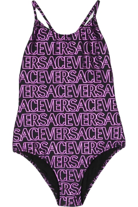 Black/purple Swimsuit Girl Kids