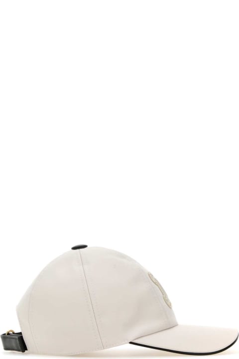 Max Mara Hats for Women Max Mara Ivory Cotton Libero Baseball Cap