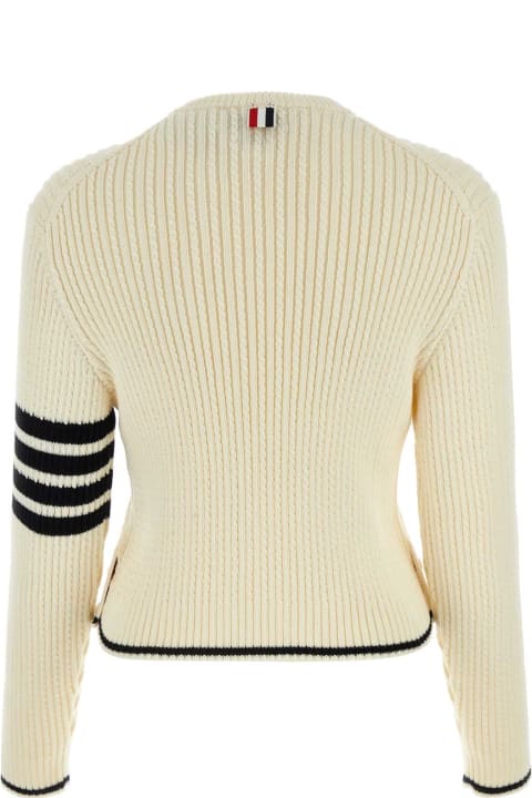 Thom Browne for Women Thom Browne Ivory Wool Sweater