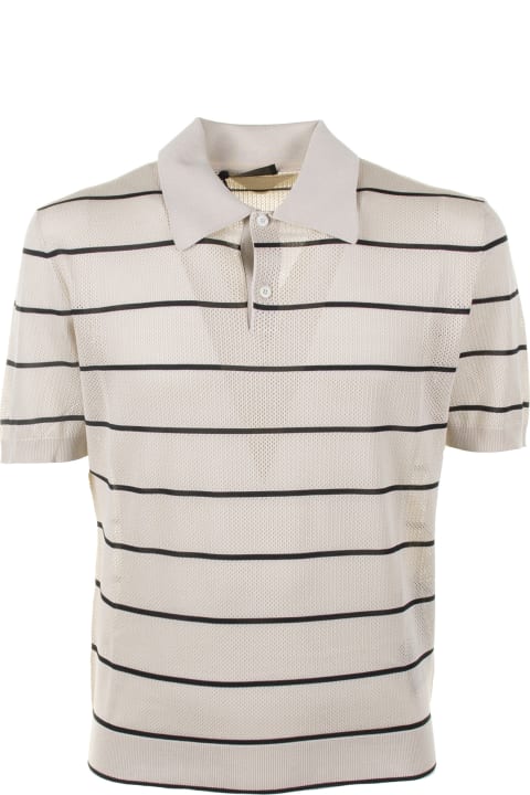 Topwear for Men Prada Striped Polo Shirt