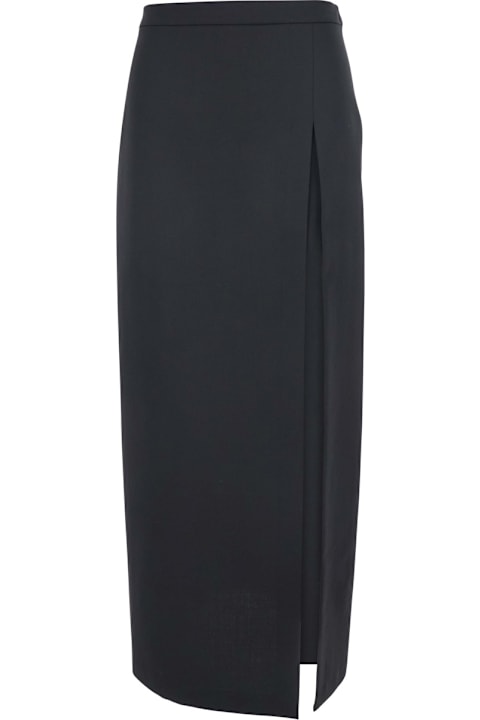 Mauro Grifoni for Men Mauro Grifoni Black Skirt With Front Single Slit In Fabric Woman