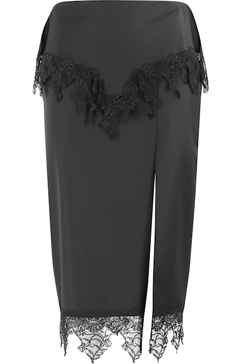 Blumarine Men Blumarine Twill Skirt W Lace