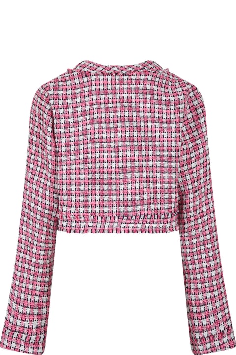 Fashion for Girls MSGM Pink Jacket For Girl With Logo